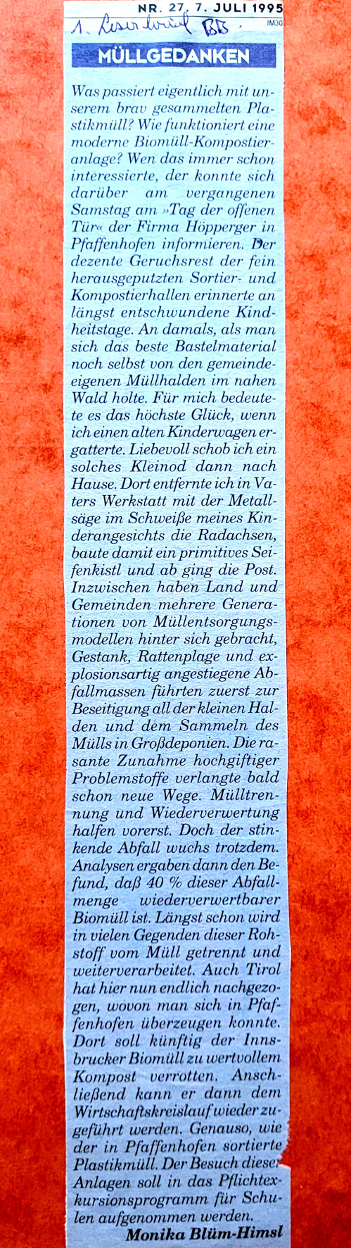 Leserbrief 1